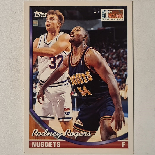 Rodney Rogers 1994 Topps #287 1st round draft pick Rookie RC  NBA Basketball Denver Nuggets very good sleeved