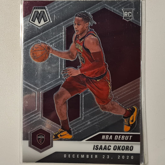 Isaac Okoro 2020-21 Panini mosaic NBA Debut Rookie RC #271 NBA Basketball Cleveland Cavaliers Excellent sleeved