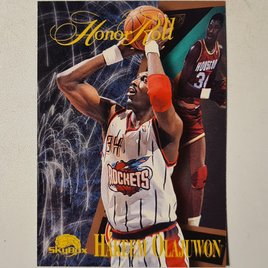 Hakeem Olajuwon 1996 Skybox Fleer Honor Roll insert #257 NBA Basketball Houston Rockets Excellent +