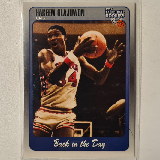 Hakeem Olajuwon 1997 Basketball Rookies back in the day #99 NBA Basketball Houston Rockets Excellent