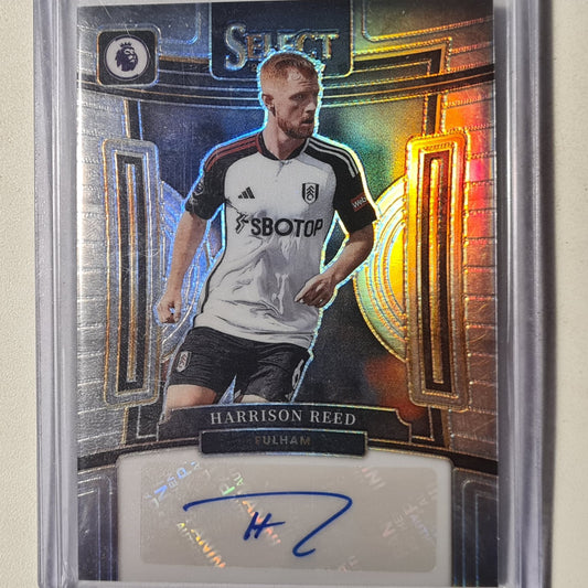 Harrison Reed 2023-24 Panini Select Prizm Auto S-HR Soccer Football Fulham Mint sleeved