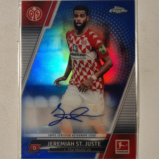 Jeremiah st Juste 2022 Topps Chrome Bundesliga Auto BCA-JST Soccer Football Mainz 05 mint