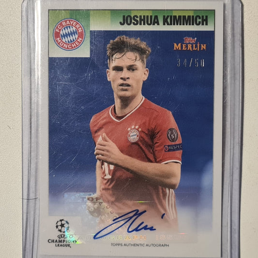 Joshua Kimmich 2021 Topps Merlin Heritage 34/50  Auto Soccer Football Bayern Munich mint sleeved