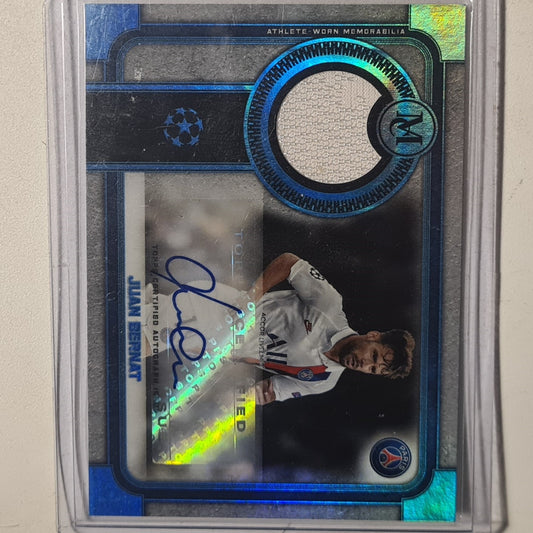 Juan Bernat 2020 Topps Museum auto patch 02/75 MAR-JB Football Paris Saint Germain excellent +