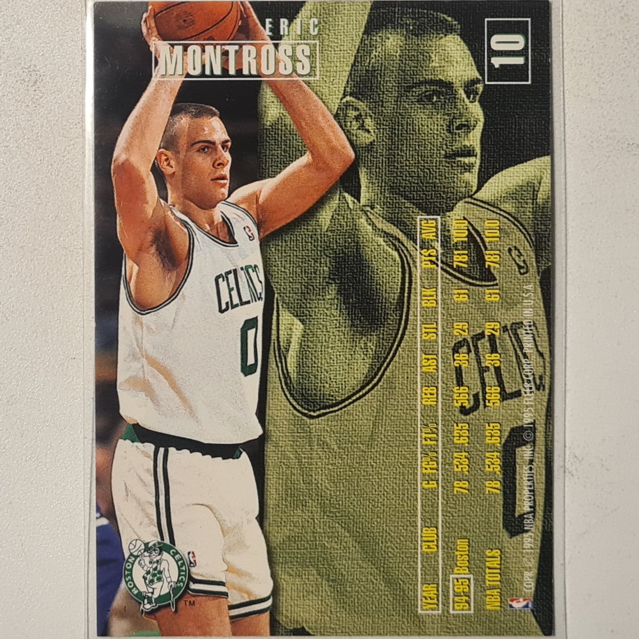 Eric Montross 1995 Fleer 95-96 #308 NBA Basketball Boston Celtics Excellent