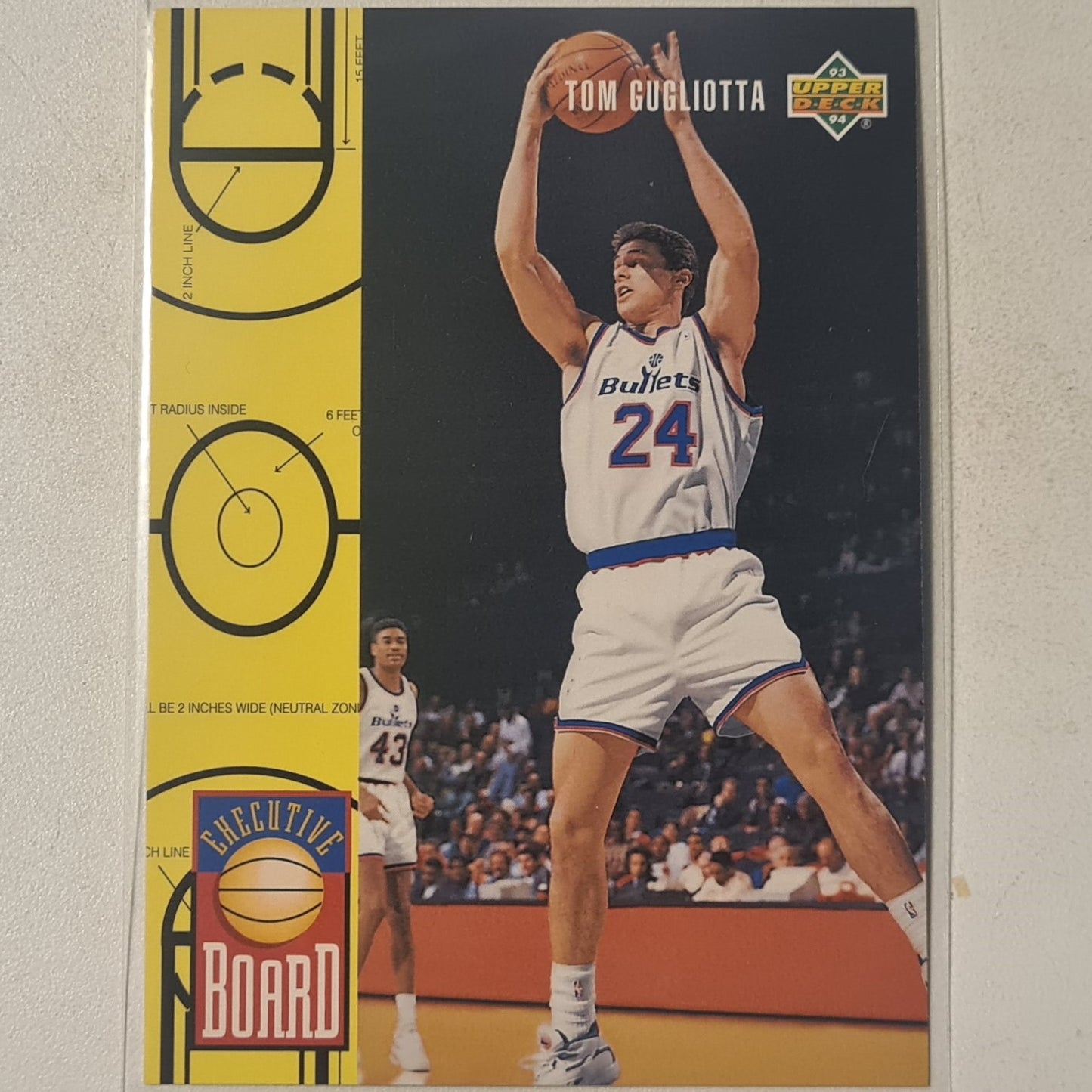 Tom Gugliotta 1993 Upper-Deck Executive Board #423 NBA Basketball Washington Bullets Excellent sleeved