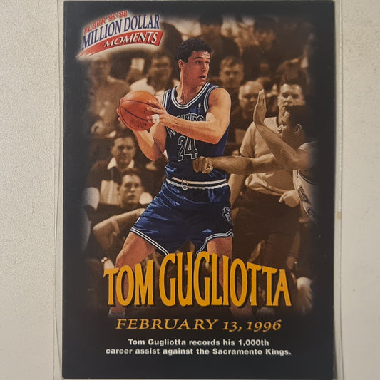 Tom Gugliotta 1997 Fleer Million dollar Moments  9 of 50 NBA Basketball Minnesota Timberwolves good+ sleeved