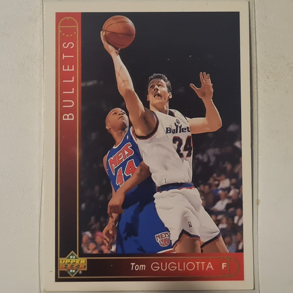 Tom Gugliotta 1993 Upper-Deck  #270 NBA Basketball Washington Bullets Excellent sleeved