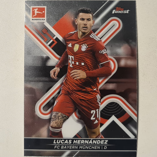 Lucas Hernandez 2022 Topps Finest Bundesliga #129 Football Bayern Munich Excellent sleeved