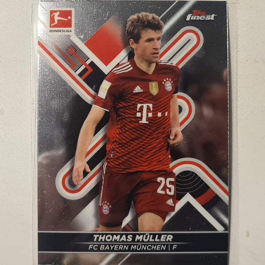 Thomas Muller 2022 Topps Finest Bundesliga #130 Football Bayern Munich Excellent sleeved