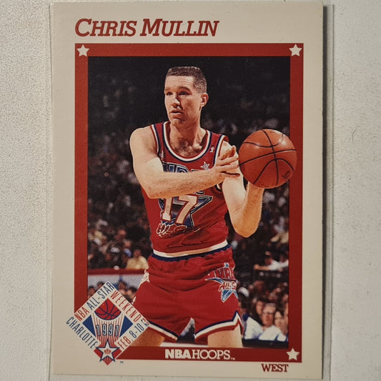 Chris Mullin 1991 NBA Hoops All-Star Charlotte #268 NBA Basketball Golden State Warriors Excellent sleeved