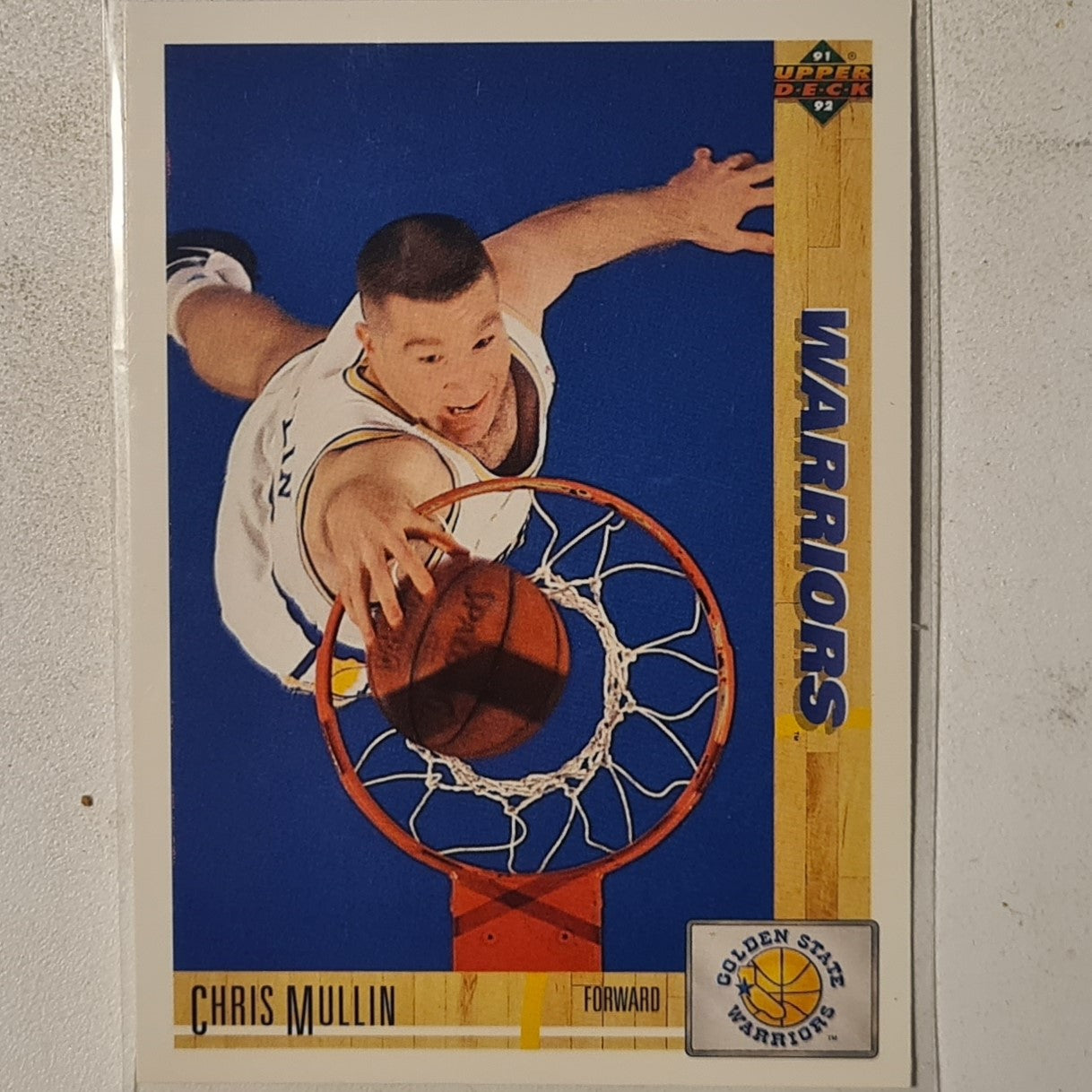 Chris Mullin 1991 Upper-Deck #245 NBA Basketball Golden State Warriors Excellent+ sleeved