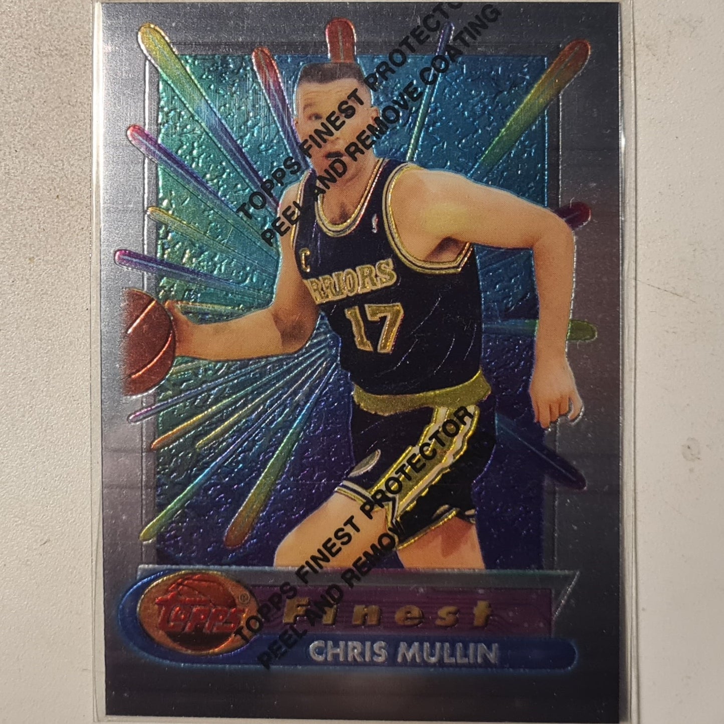 Chris Mullin 1995 Topps Finest with protector #245 NBA Basketball Golden State Warriors mint sleeved