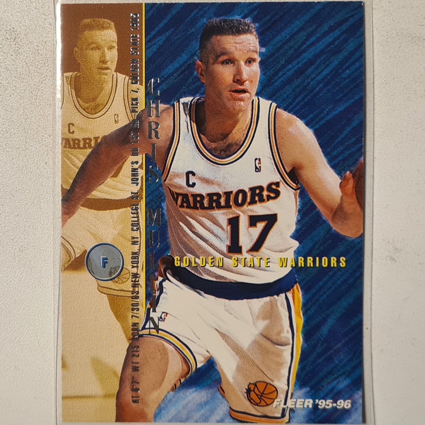 Chris Mullin 1995 Fleer 95-96 #60 NBA Basketball Golden State Warriors excellent