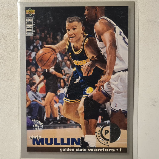 Chris Mullin 1995 Upper-Deck players club silver edge rare variant #117 NBA Basketball Golden State Warriors excellent