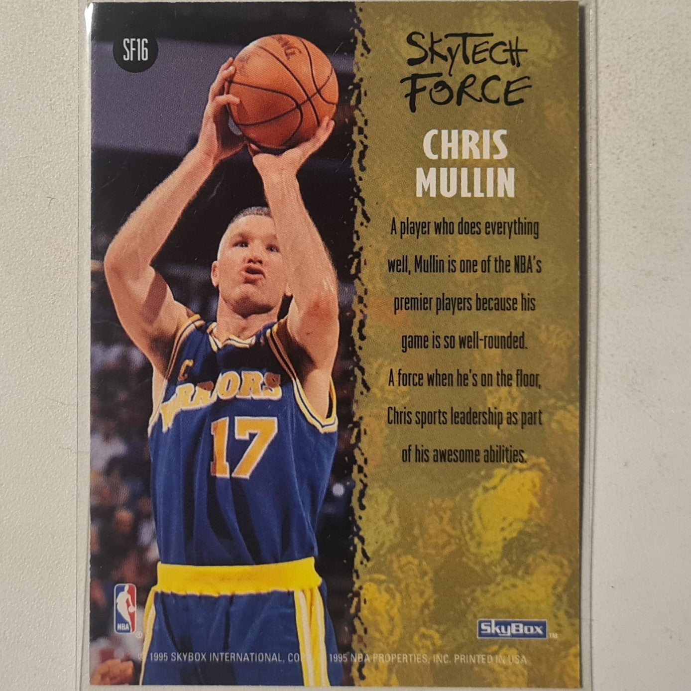 Chris Mullin 1995 Skybox Skytech Force SF16 NBA Basketball Golden State Warriors excellent