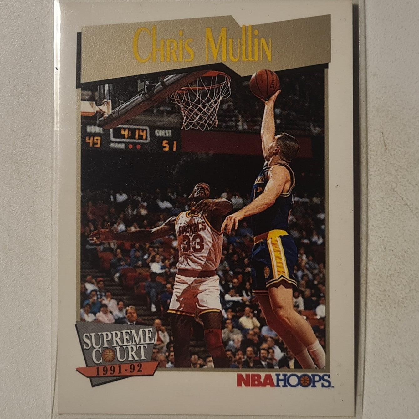 Chris Mullin 1991 NBA Hoops supreme court #466 NBA Basketball Golden State Warriors excellent