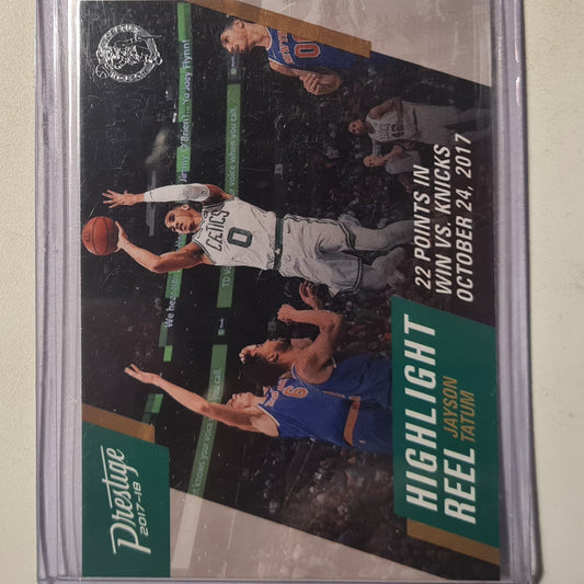 Jayson Tatum 2017-18 Panini Prestige highlight reel rookie RC #7 NBA Basketball Boston Celtics very good/excellent