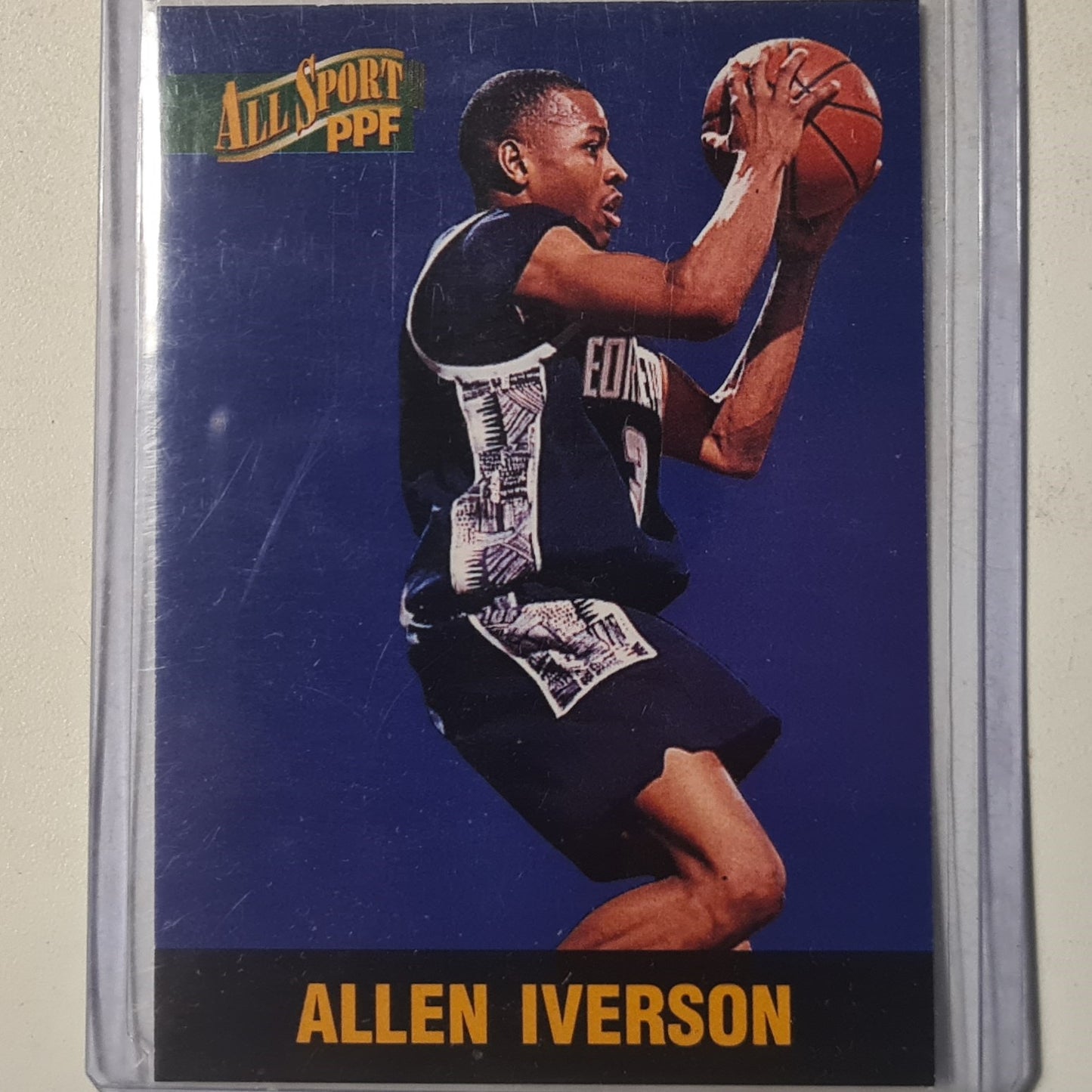 Allen Iverson 1996 the score board all sport rookie RC #80 NBA Basketball Philadelphia 76ers good sleeved