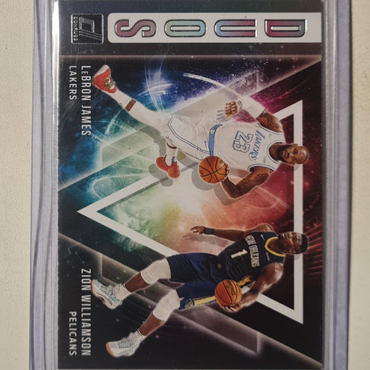 Lebron James Zion Williamson 2021 Panini Donruss Duos #1 NBA Basketball LA LAKERS EX/NR MINT sleeved