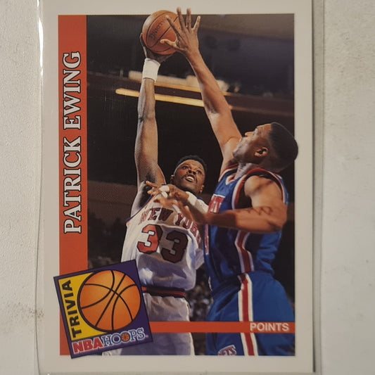 Patrick Ewing 1993 Skybox NBA hoops trivia #484 NBA Basketball New York Knicks Excellent