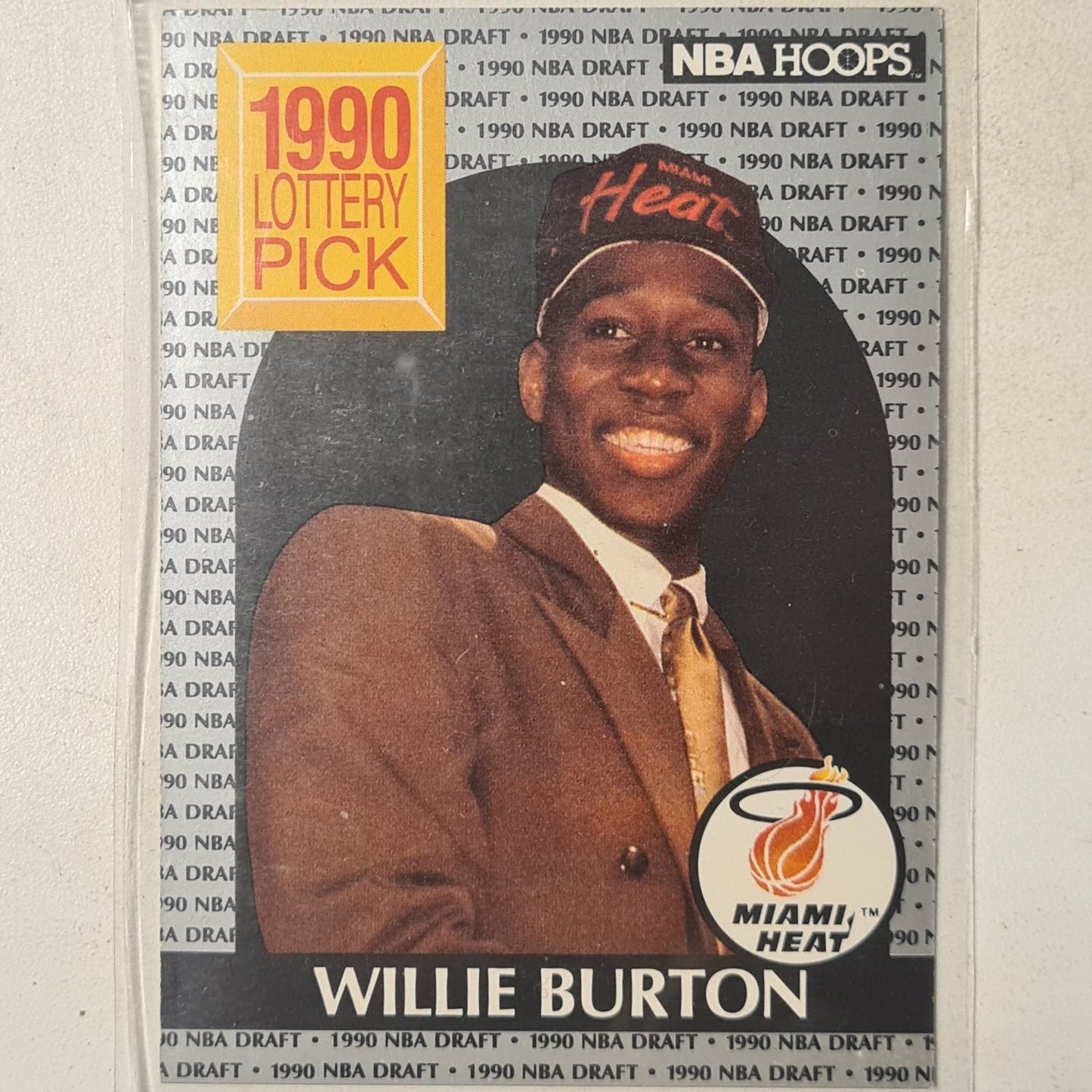 Willie Burton 1990 NBA hoops lottery pick Rookie RC #398 NBA Basketball Miami Heat Excellent