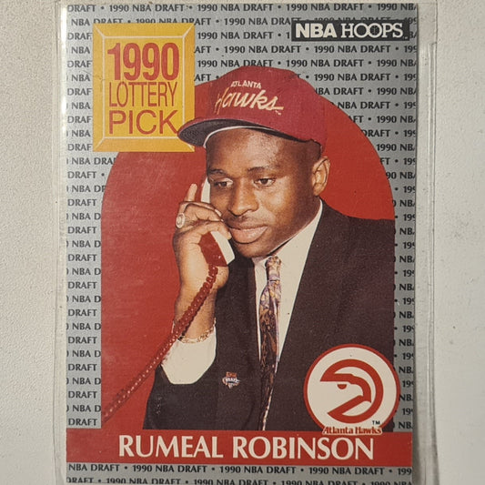 Rumeal Robinson 1990 NBA hoops lottery pick Rookie RC #400 NBA Basketball Atlanta Hawks Excellent