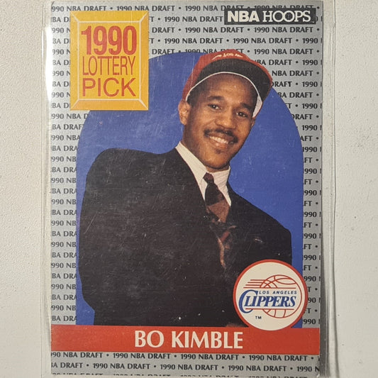 Bo Kimble 1990 NBA hoops lottery pick Rookie RC #397 NBA Basketball Los Angeles Clippers  Excellent