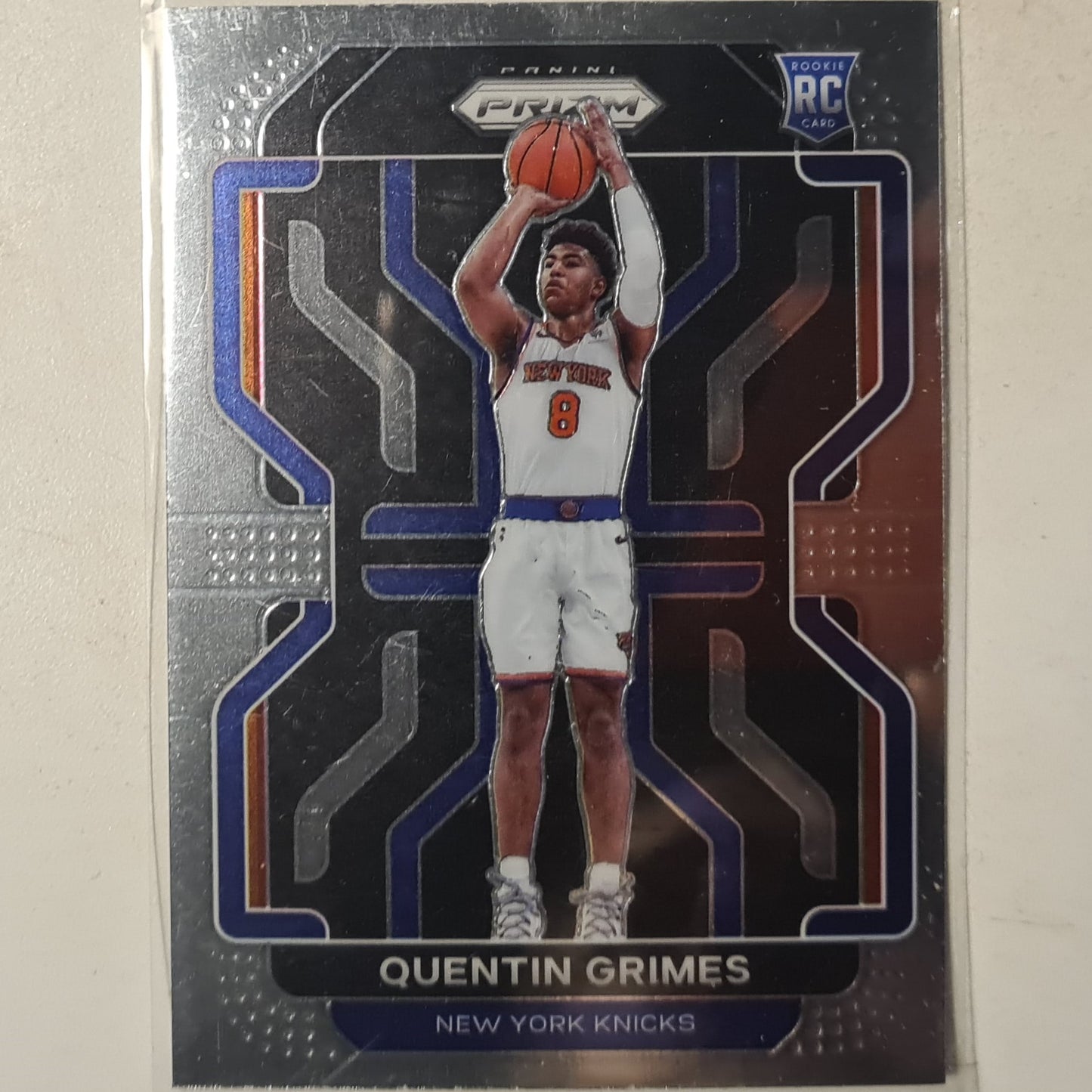 Quentin Grimes 2021-22 Panini Prizm Rookie RC Error Myles turner rear card   NBA Basketball New York Knicks Excellent