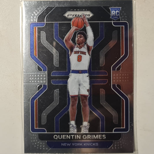 Quentin Grimes 2021-22 Panini Prizm Rookie RC Error Myles turner rear card   NBA Basketball New York Knicks Excellent