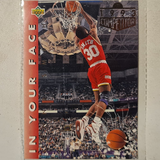Kenny Smith 1992 Upper-Deck 1993 competitor in your face #451 NBA Basketball Houston Rockets Excellent