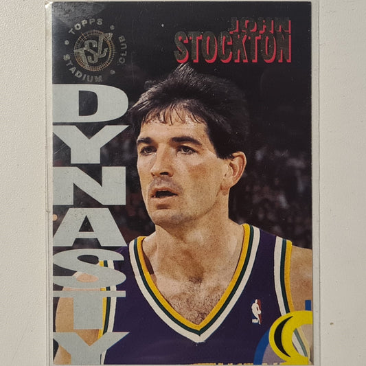 John Stockton 1994 Topps stadium Club Dynasty 3A NBA Basketball Utah Jazz Excellent Sleeved