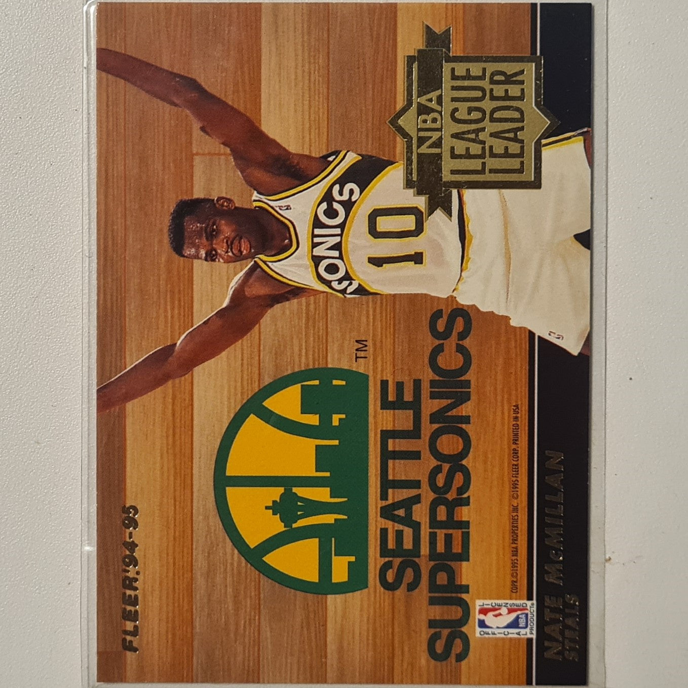 John Stockton 1995 Fleer 94-95 League Leader  NBA Basketball Utah Jazz Excellent/mint