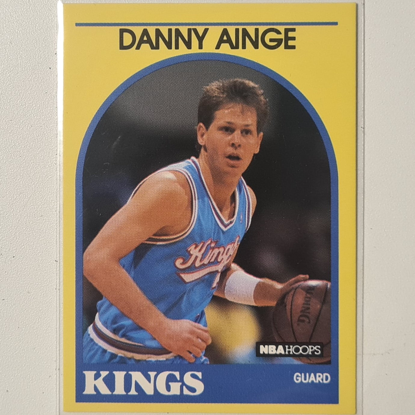 Danny Ainge 1989 NBA Hoops yellow #83 NBA Basketball Sacramento Kings ex-mint Sleeved