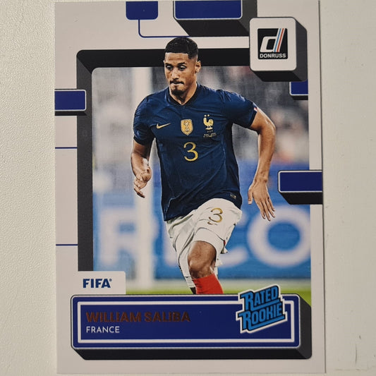 William Saliba 2022-23 Panini rated Rookie RC #182 Football France excellent/mint Sleeved