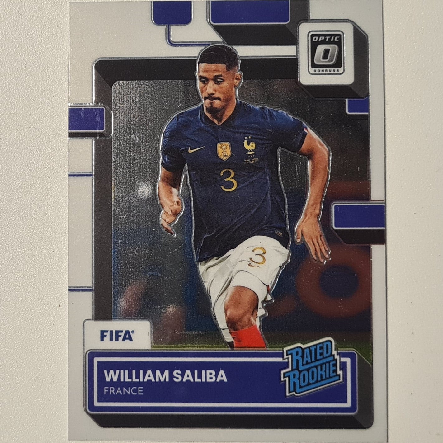 William Saliba 2022-23 Panini donruss optic rated Rookie RC #182 Football France excellent/mint Sleeved