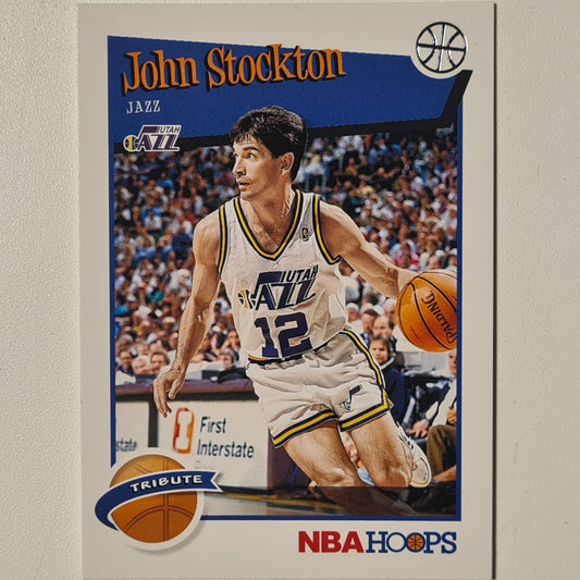 John Stockton 2019-20 Panini NBA Hoops tribute #292 NBA Basketball Utah Jazz excellent Sleeved