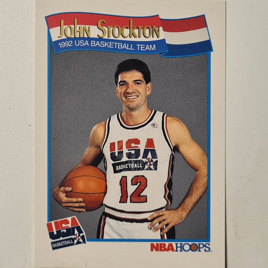 John Stockton 1991 USA Basketball 1992 #584 NBA Basketball Utah Jazz excellent Sleeved