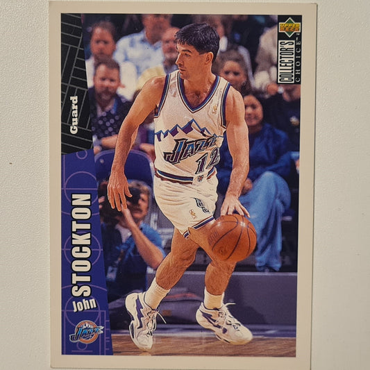 John Stockton 1996 Upper-Deck #344 NBA Basketball Utah Jazz Excellent Sleeved