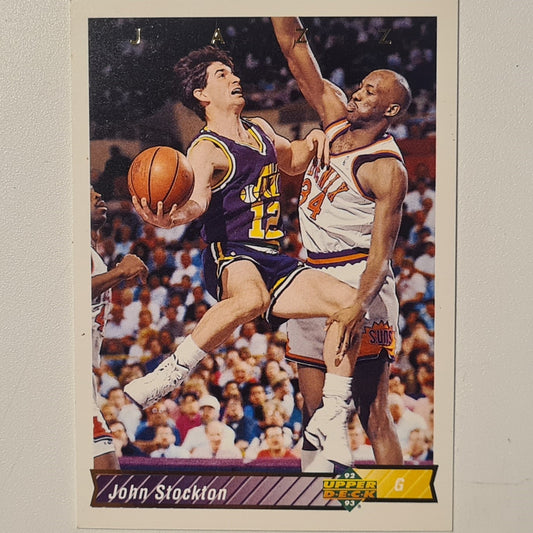 John Stockton 1992 Upper-Deck #116 NBA Basketball Utah Jazz Excellent Sleeved