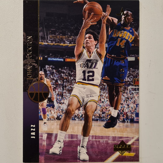 John Stockton 1994 Upper-Deck  #87 NBA Basketball Utah Jazz Excellent Sleeved