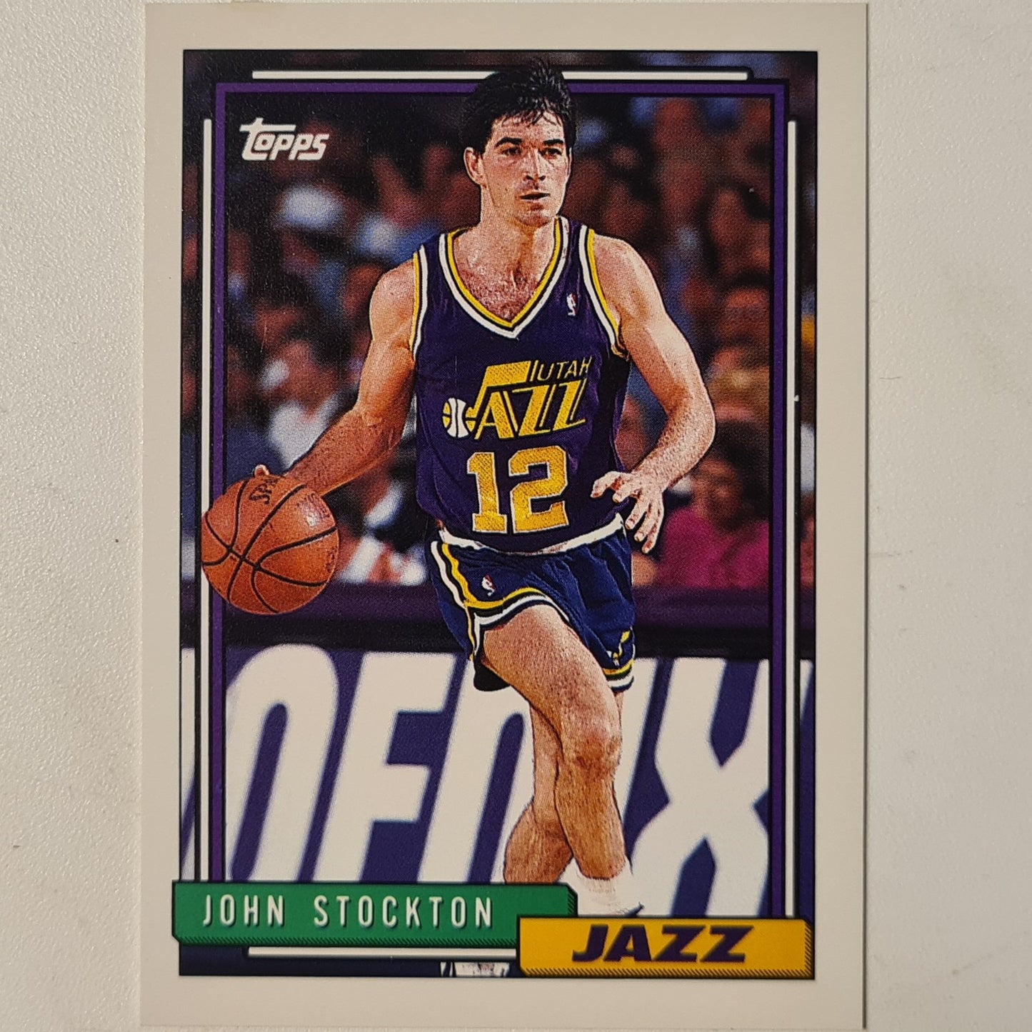 John Stockton 1993 Topps  #301 NBA Basketball Utah Jazz Excellent Sleeved