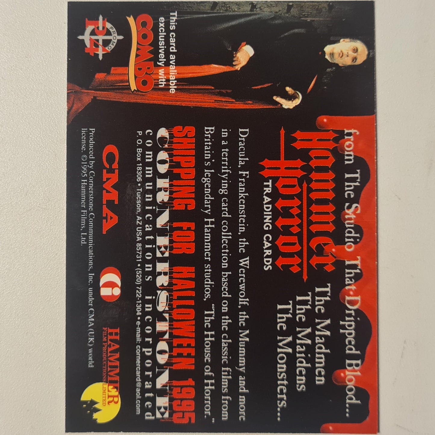 Hammer Horror promo card P4 1995 card excellent example