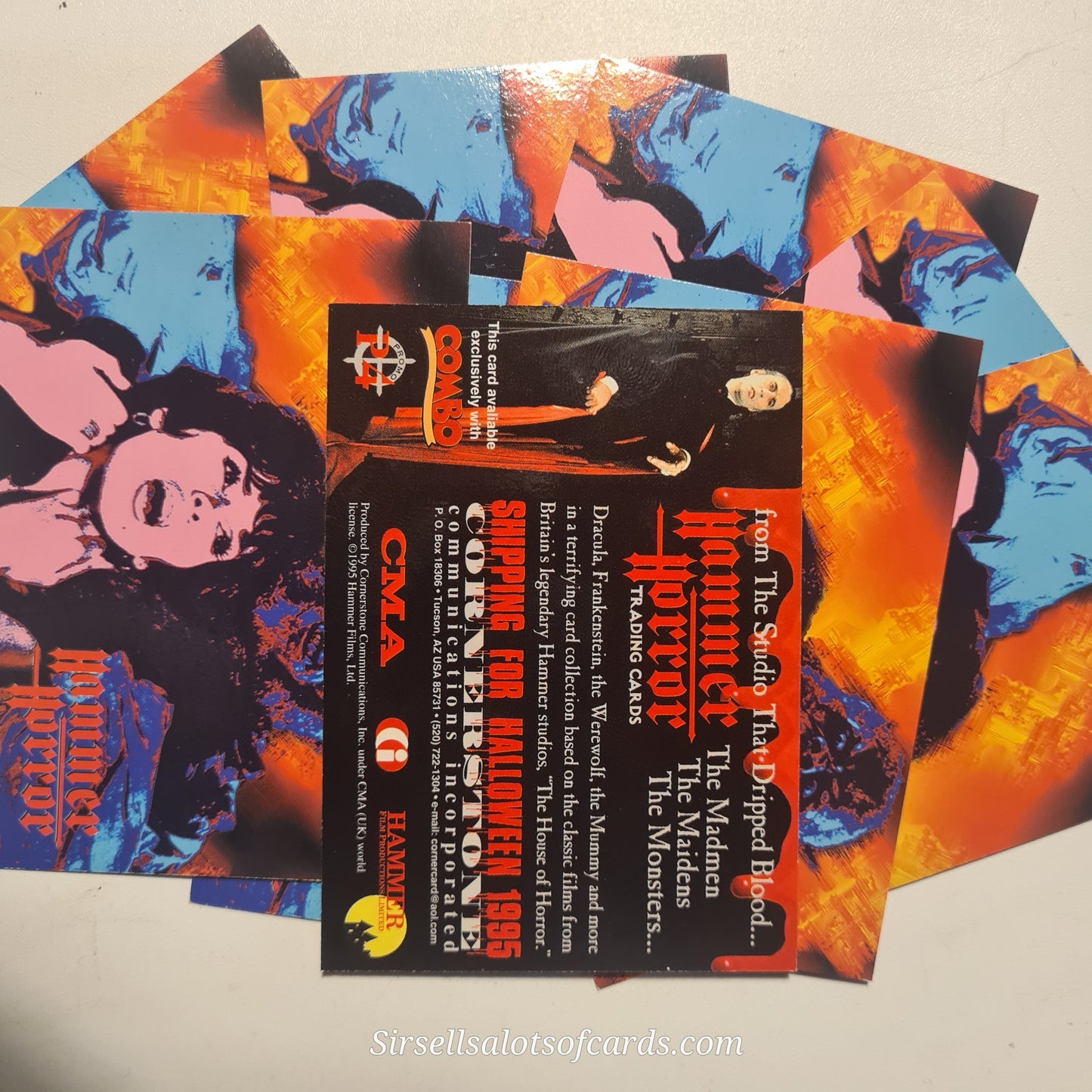 Hammer Horror promo card P4 1995 Bundle of 7 duplicated cards Very good