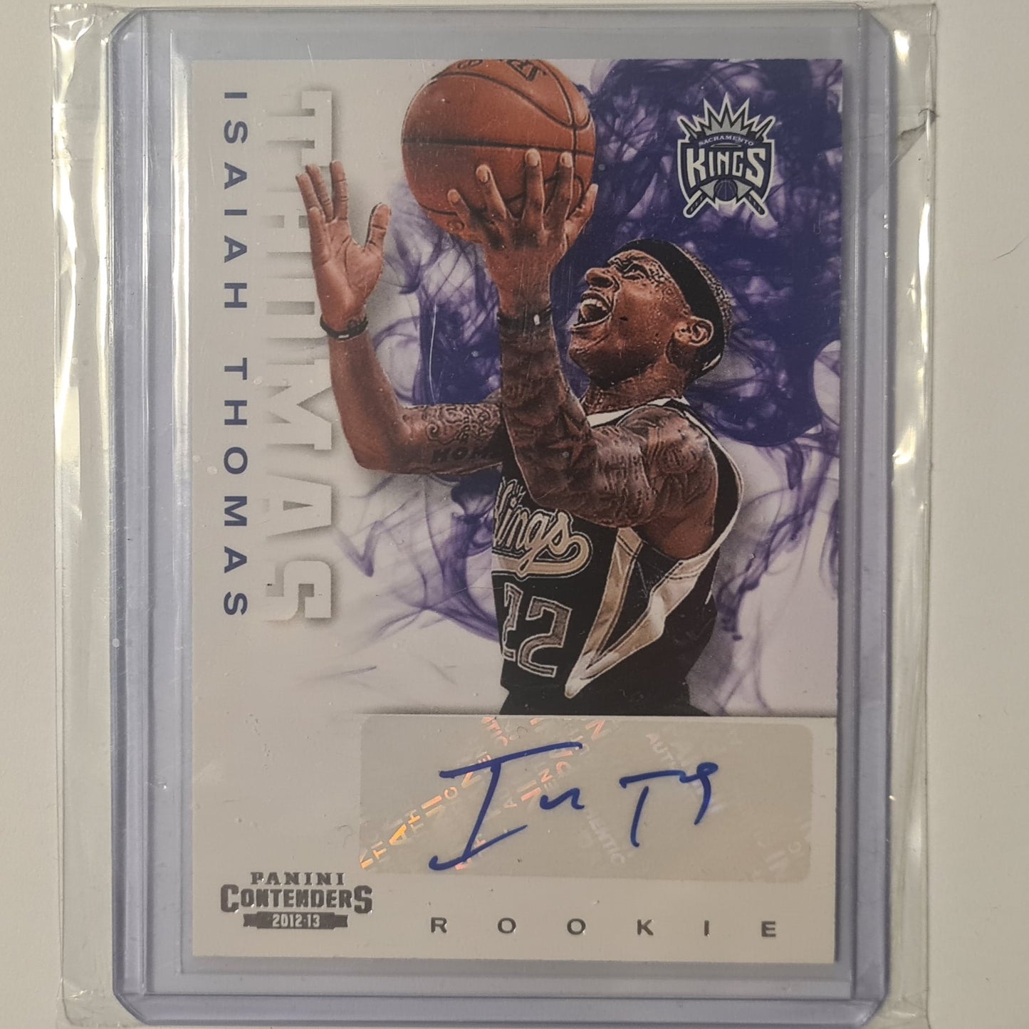 Isaiah Thomas 2012-13 Panini Contenders Rookie RC Auto #270 NBA Basketball Sacramento Kings  excellent+