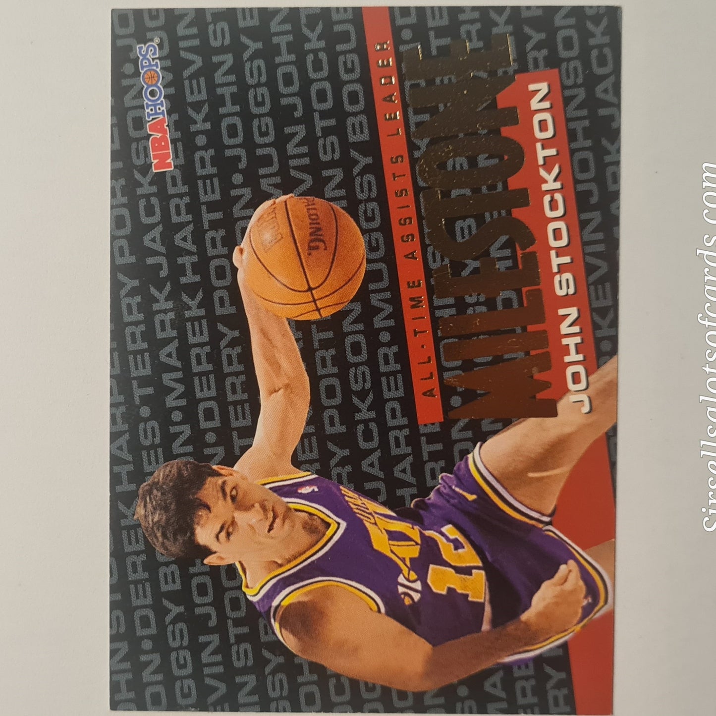 John Stockton 1995 Skybox NBA Hoops all time leader #215 NBA Basketball Utah Jazz excellent