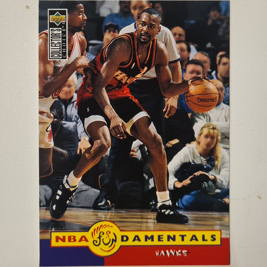 Stacey Augmon 1996 Upper-Deck Fundamentals #166 NBA Basketball Atlanta Hawks Excellent + sleeved