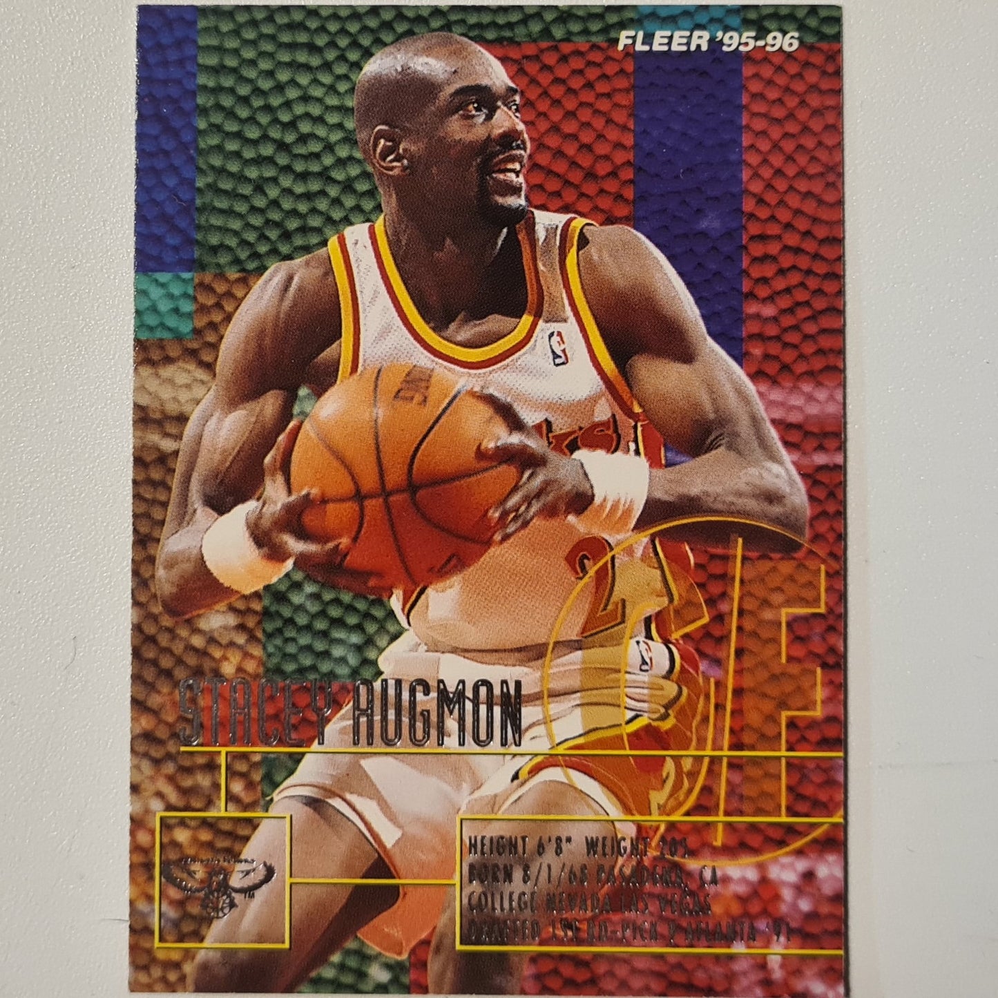 Stacey Augmon 1995 Fleer 95-96  #1 NBA Basketball Atlanta Hawks Excellent + sleeved