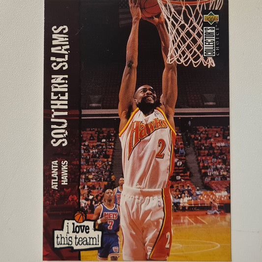 Stacey Augmon 1995 Upper-Deck i love this team  #156 NBA Basketball Atlanta Hawks Excellent + sleeved