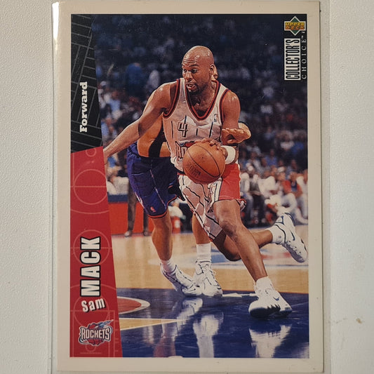 Sam Mack 1996 Upper-Deck #251 NBA Basketball Houston Rockets very good sleeved